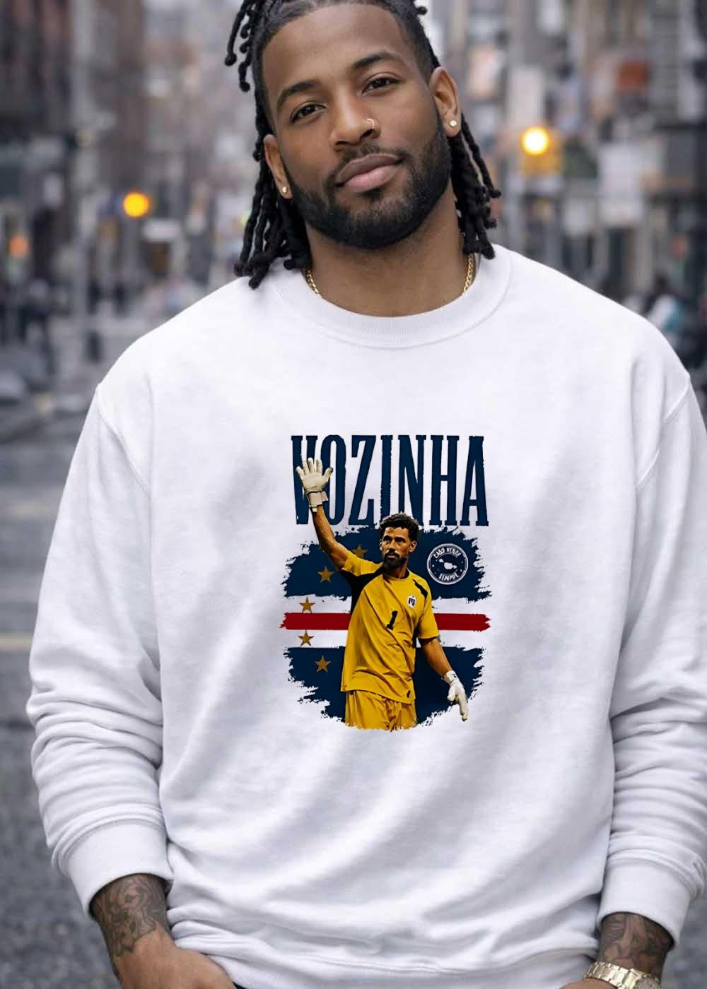 Cape Verde Football Legend Vozinha Goalkeeper Illustration T-Shirt
