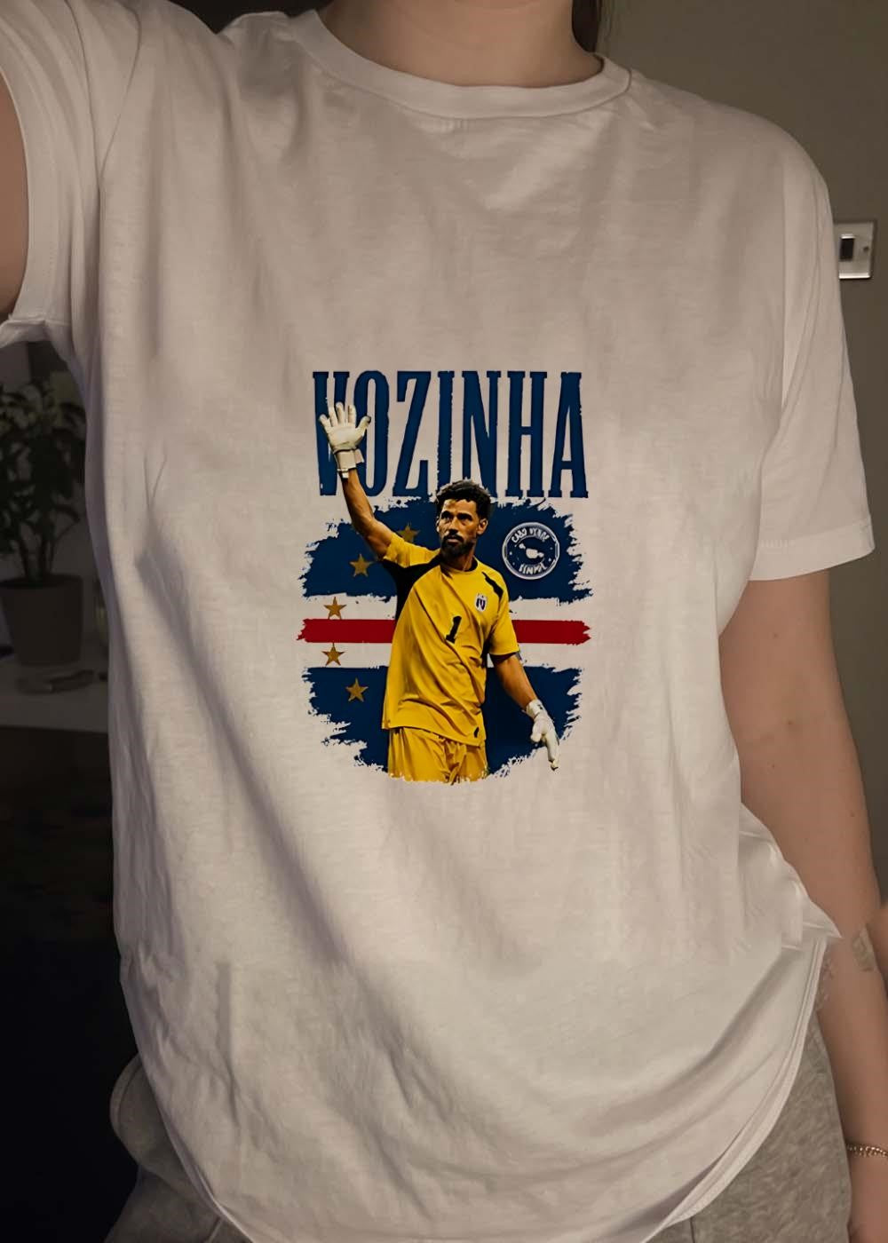 Cape Verde Football Legend Vozinha Goalkeeper Illustration T-Shirt
