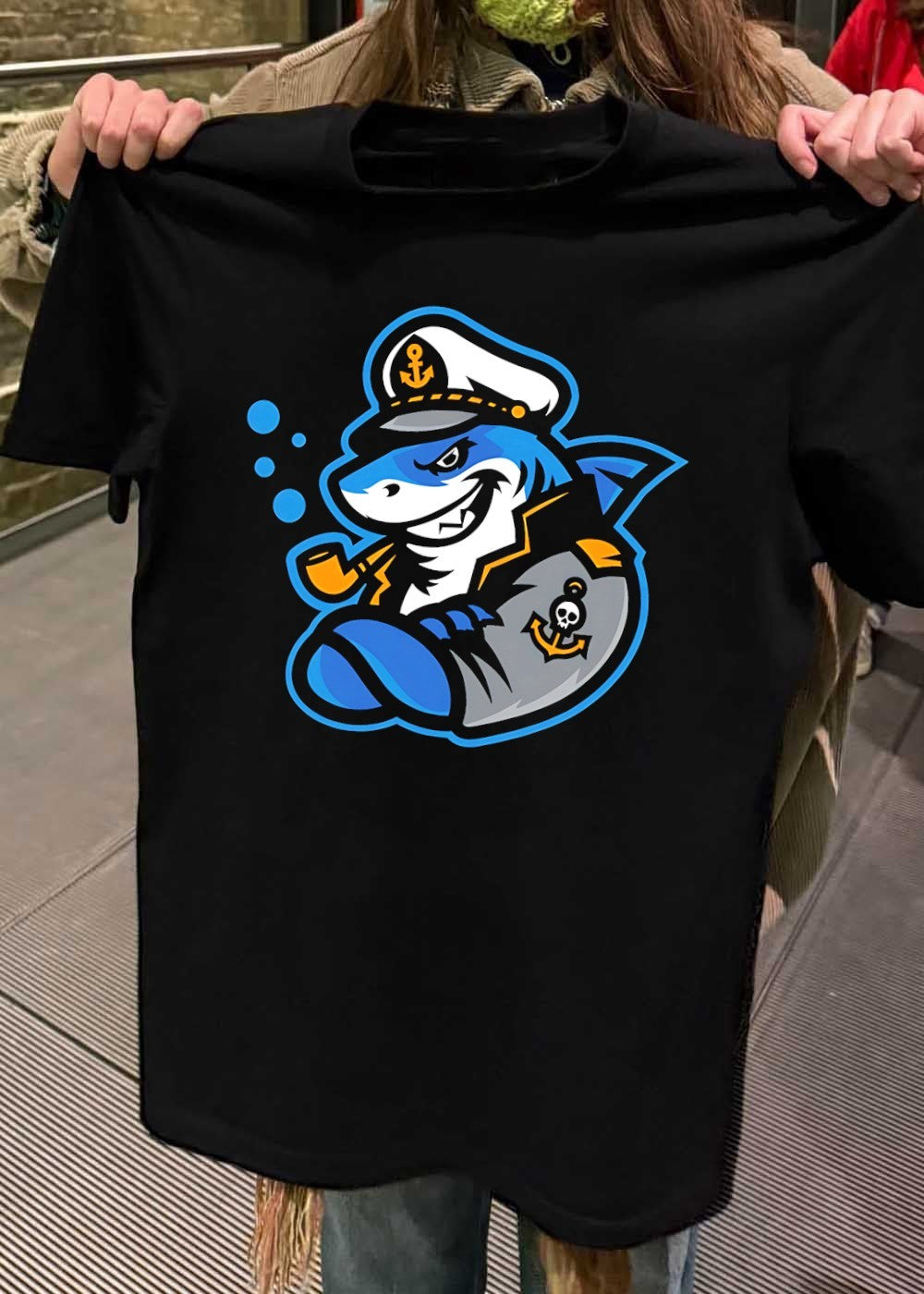 Captain Shark Nautical Sea Captain T-Shirt