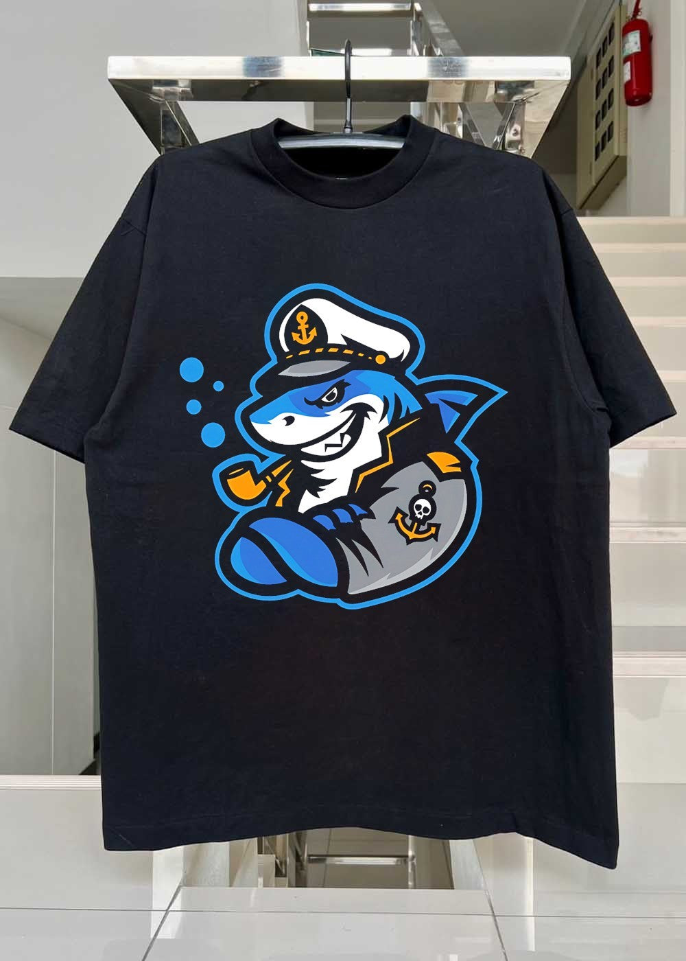 Captain Shark Nautical Sea Captain T-Shirt