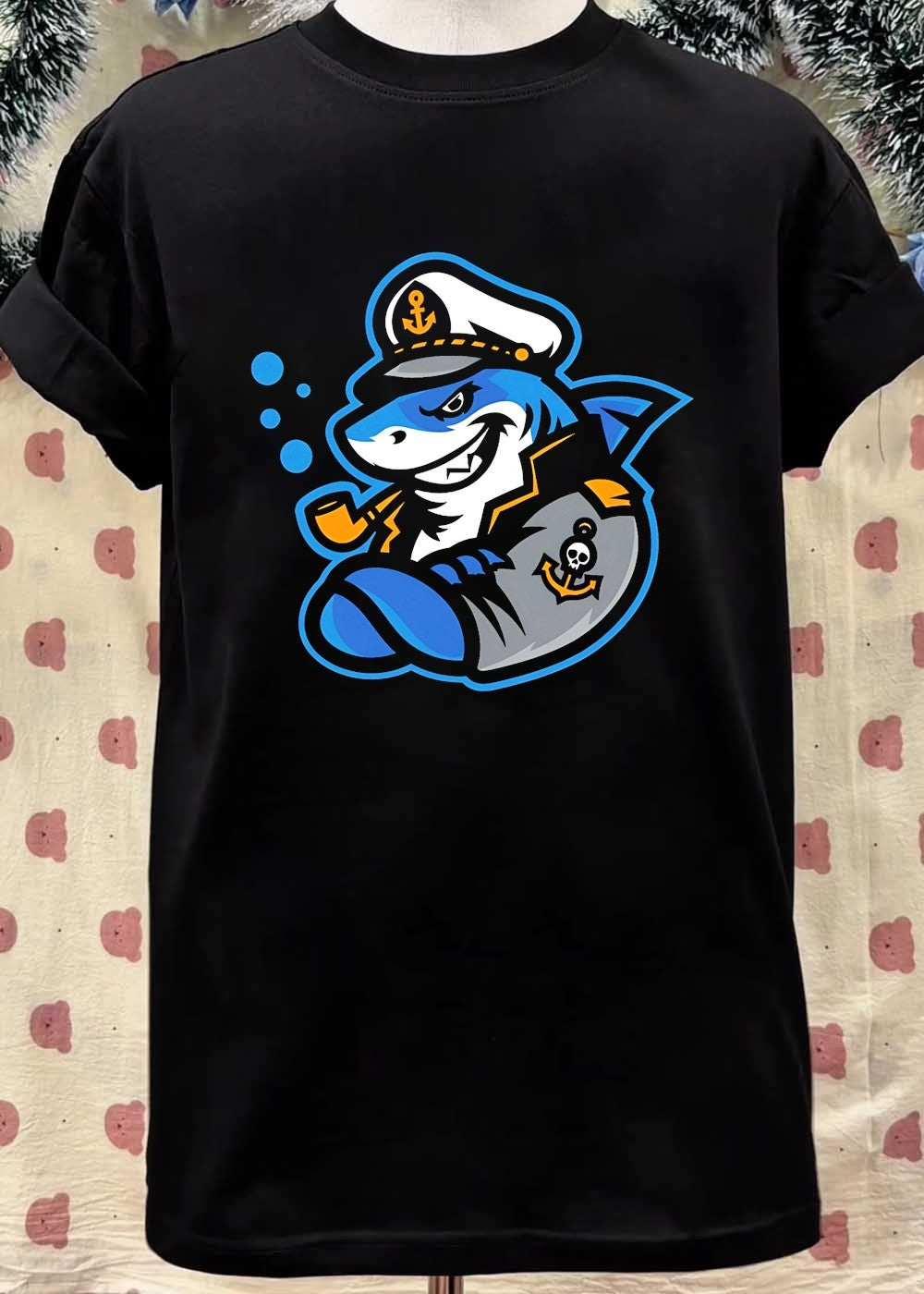 Captain Shark Nautical Sea Captain T-Shirt