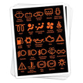 Car Dashboard Lights Vinyl Sticker