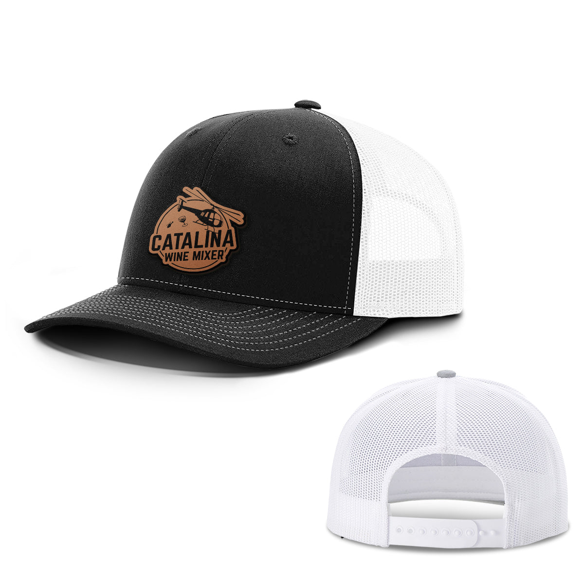 Catalina Wine Mixer Leather Patch Hats