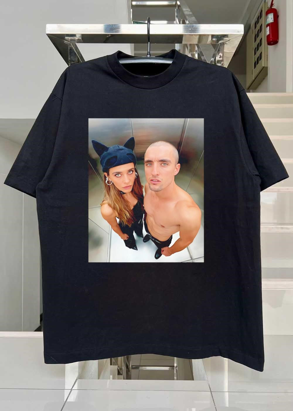 Catwoman And Shirtless Man In Elevator ‘Shirt