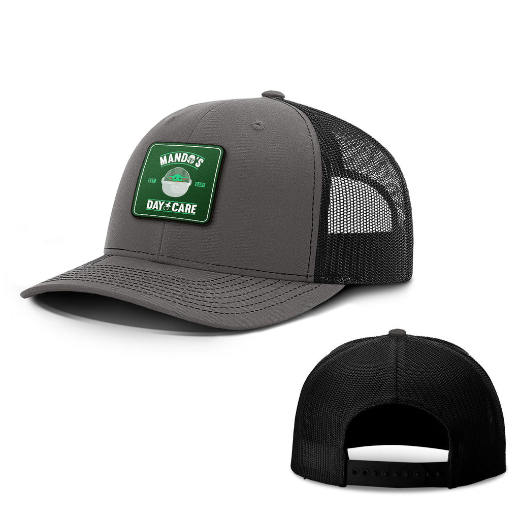 Mando's Daycare Square Patch Hats