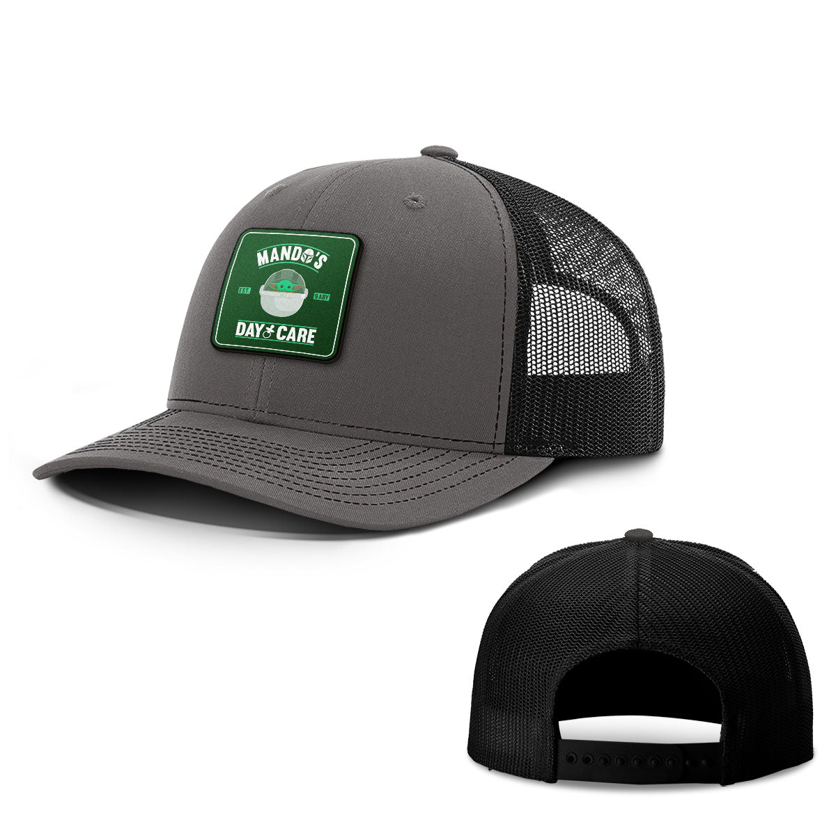 Mando's Daycare Square Patch Hats