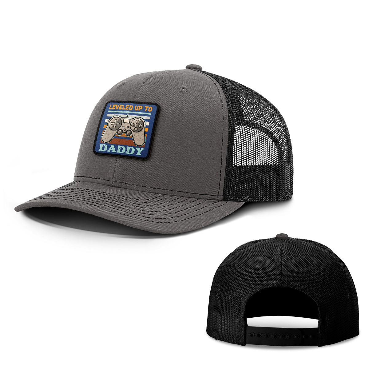 Leveled Up to Daddy Patch Hats