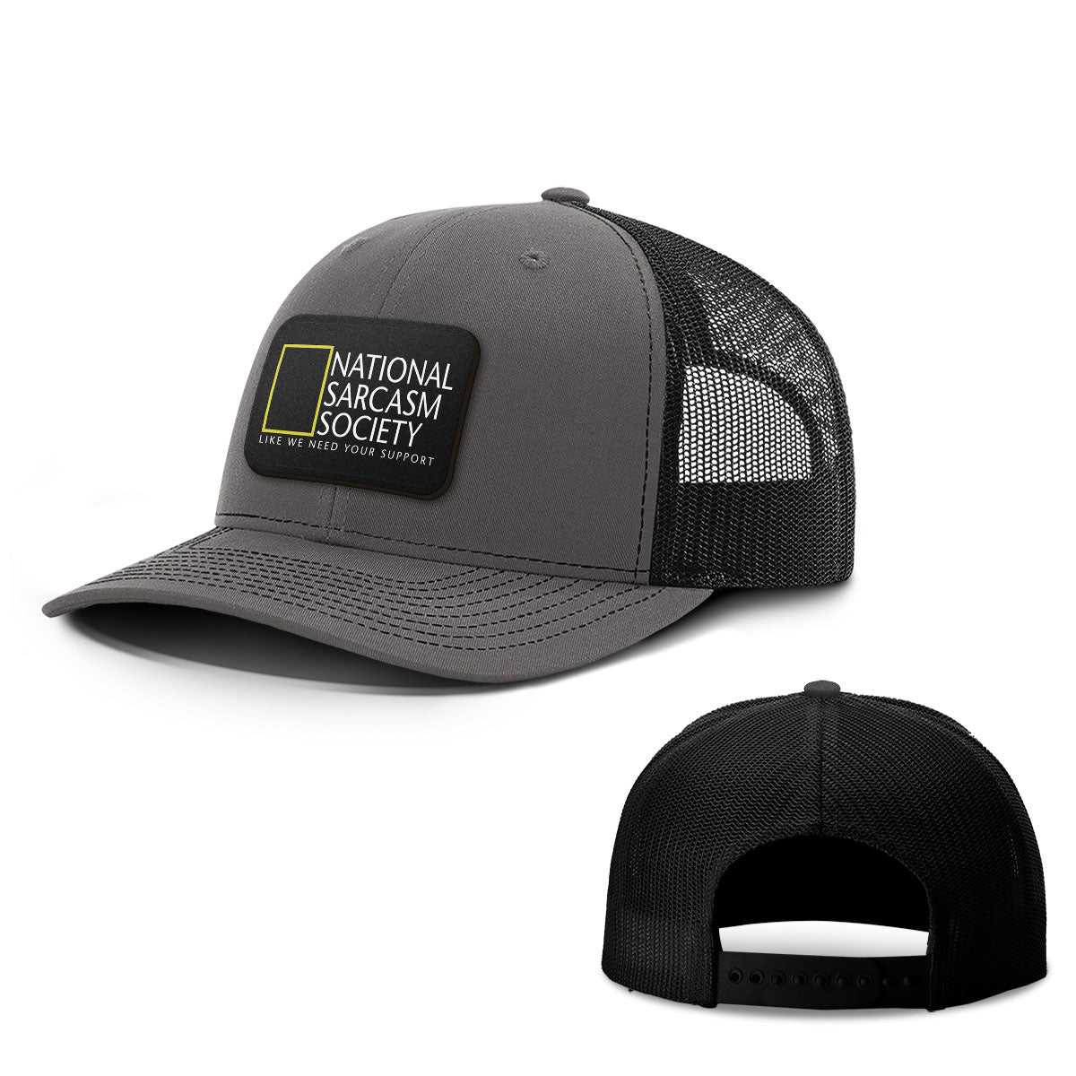National Sarcasm Society Patch Hats