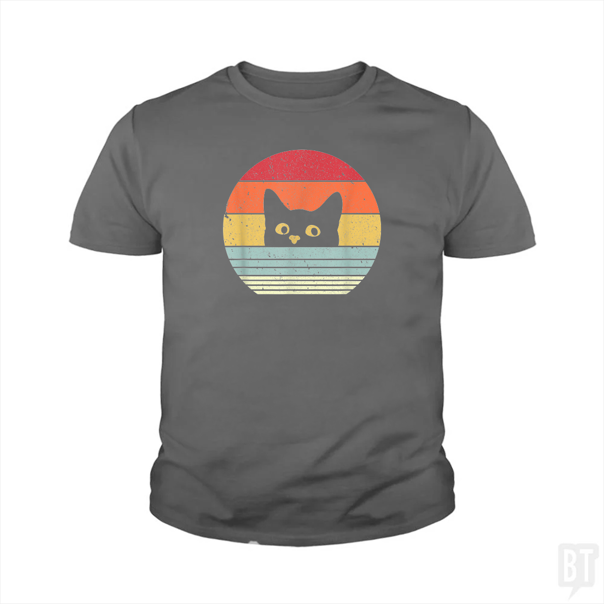 Cat Retro Style Kids Shirt