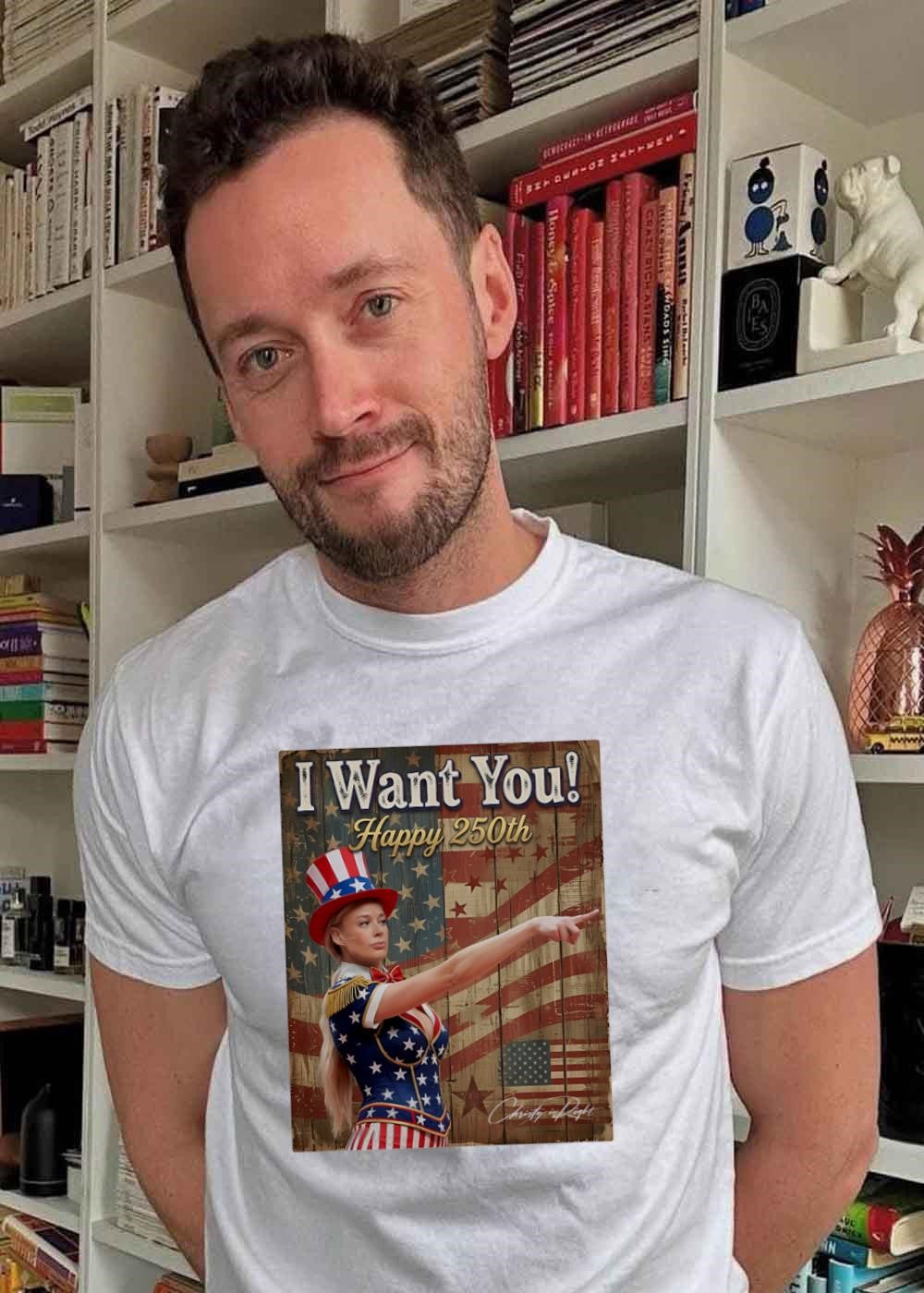 Christy Is Right I Want You Happy 250th Uncle Sam Woman T-Shirt