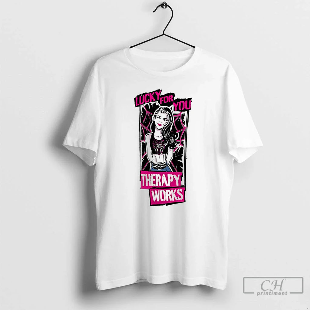 Classic Aj Lee Therapy Works Lucky You T-Shirts, Hoodie, Sweatshirt