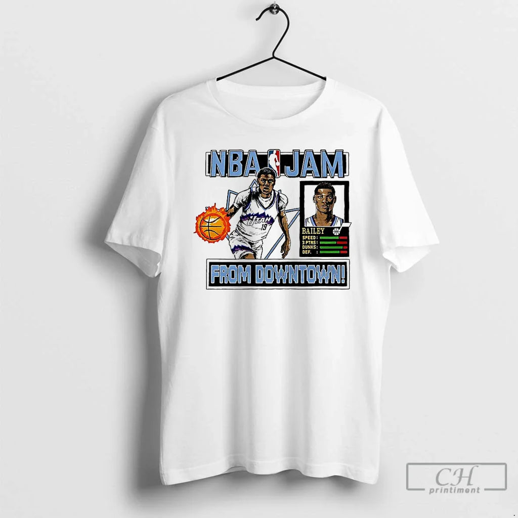 Classic Ace Bailey Utah Jazz Nba Jam Downtown Classic Video Game T-Shirts, Hoodie, Sweatshirt