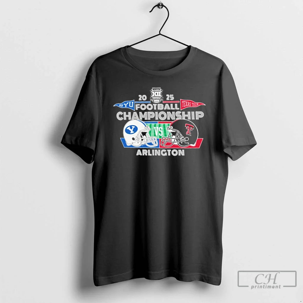 Classic Byu Cougars Vs Texas Tech Red Raiders 2025 Big 12 Football Championship Bound Dueling T-Shirts, Hoodie, Sweatshirt