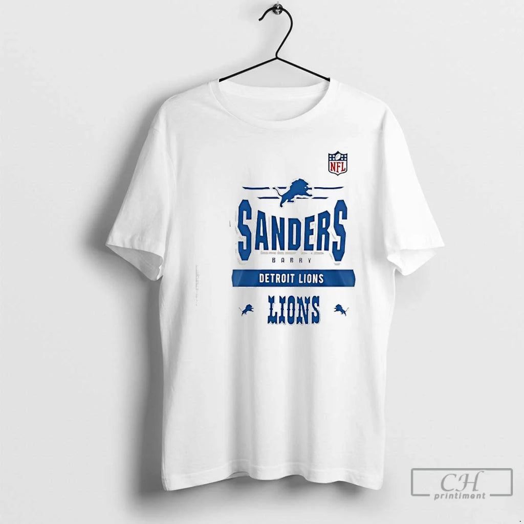 Classic Barry Sanders Detroit Lions Name Number Team Origins Vintage Logo T-Shirts, Hoodie, Sweatshirt