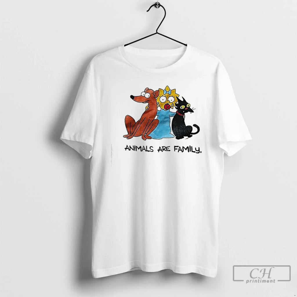 Classic Bart Simpsons Family Pets Animals Are Family T-Shirts, Hoodie, Sweatshirt
