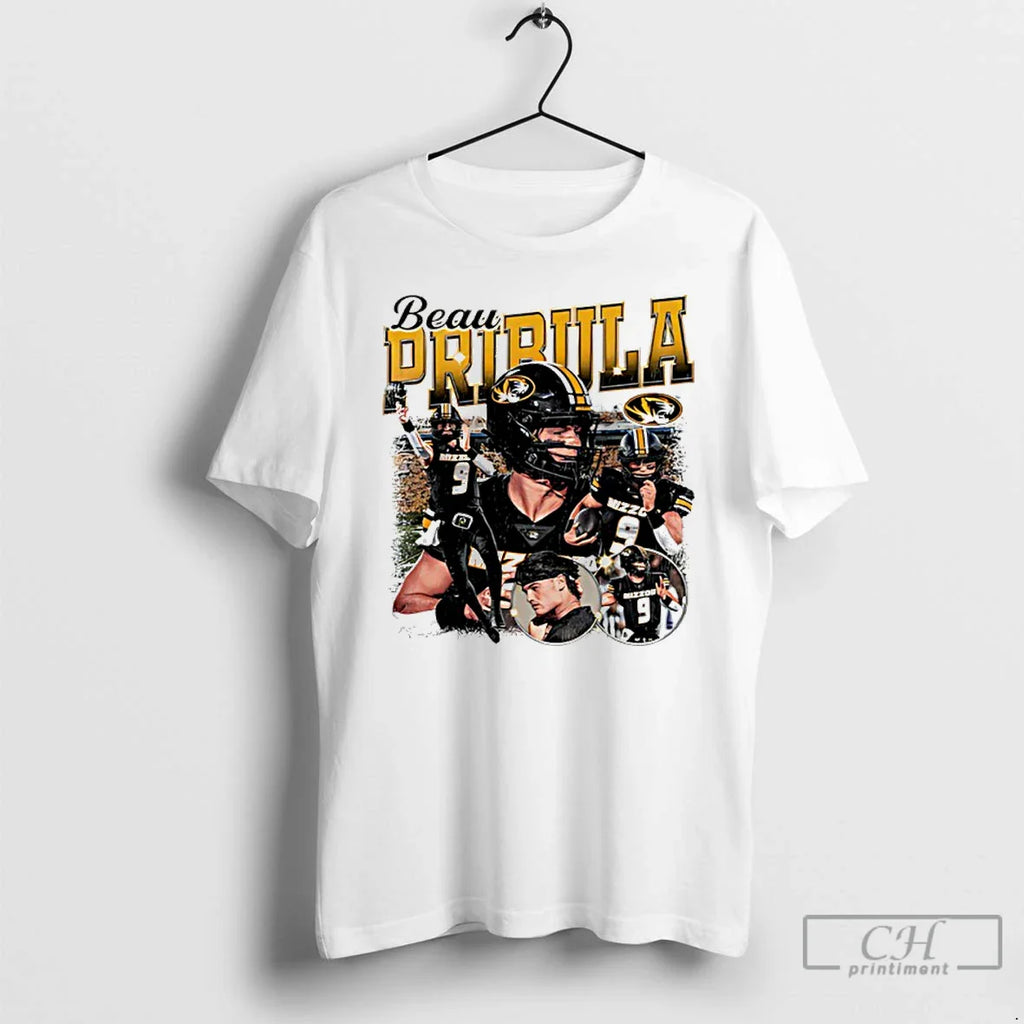 Classic Beau Pribula Mizzou Tigers Player Collage T-Shirts, Hoodie, Sweatshirt