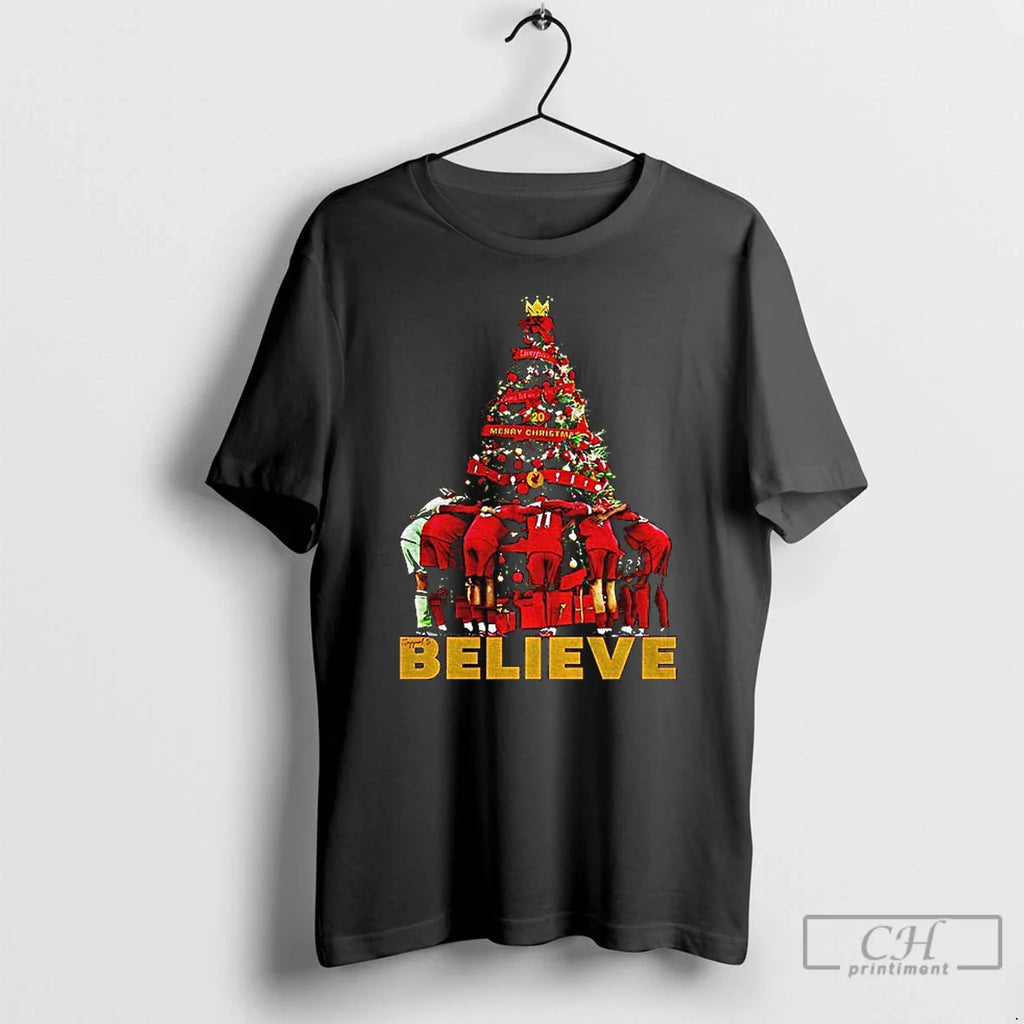 Classic Believe Liverpool Fc Tree Merry 2025 T-Shirts, Hoodie, Sweatshirt