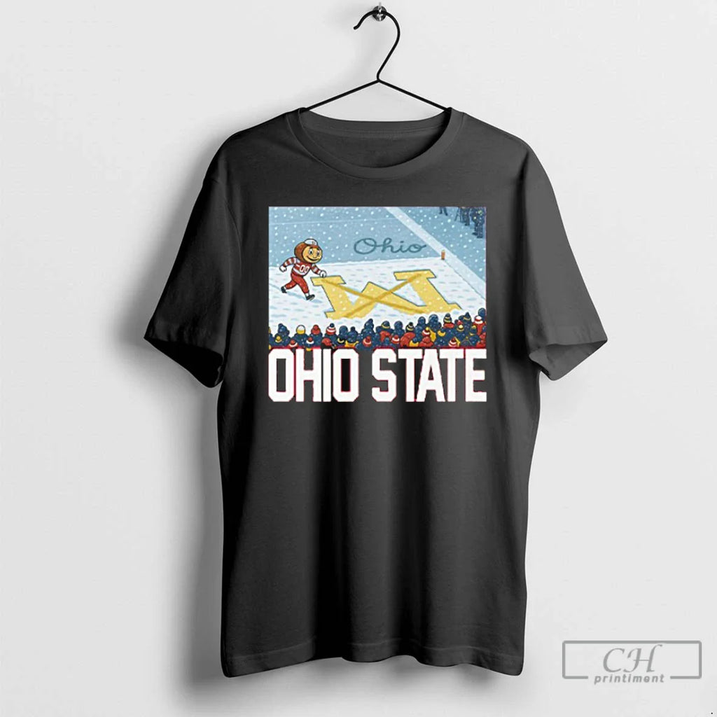 Classic Brutus Ohio State Snow Rivalry Script Ohio Big M T-Shirts, Hoodie, Sweatshirt