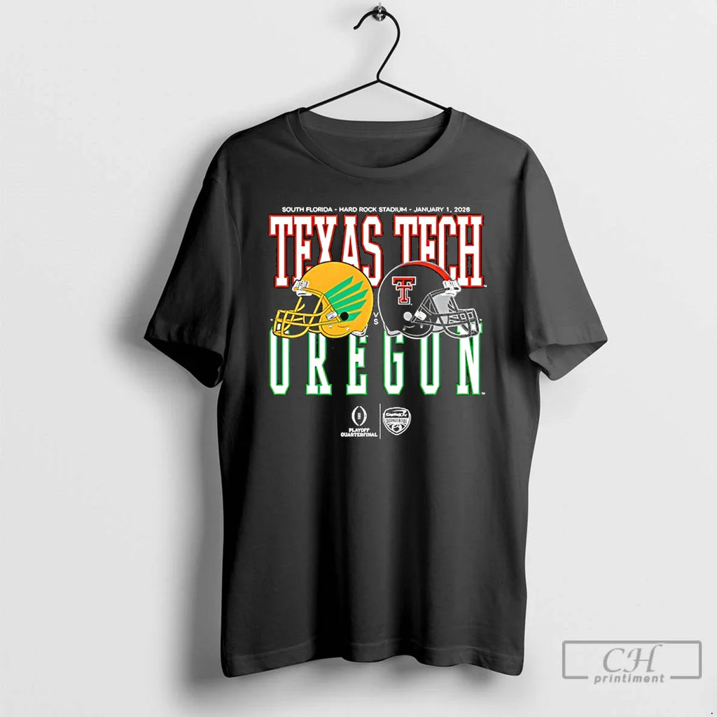 Classic Capital One Orange Bowl 2026 Oregon Vs Texas Tech Helmet Matchup T-Shirts, Hoodie, Sweatshirt