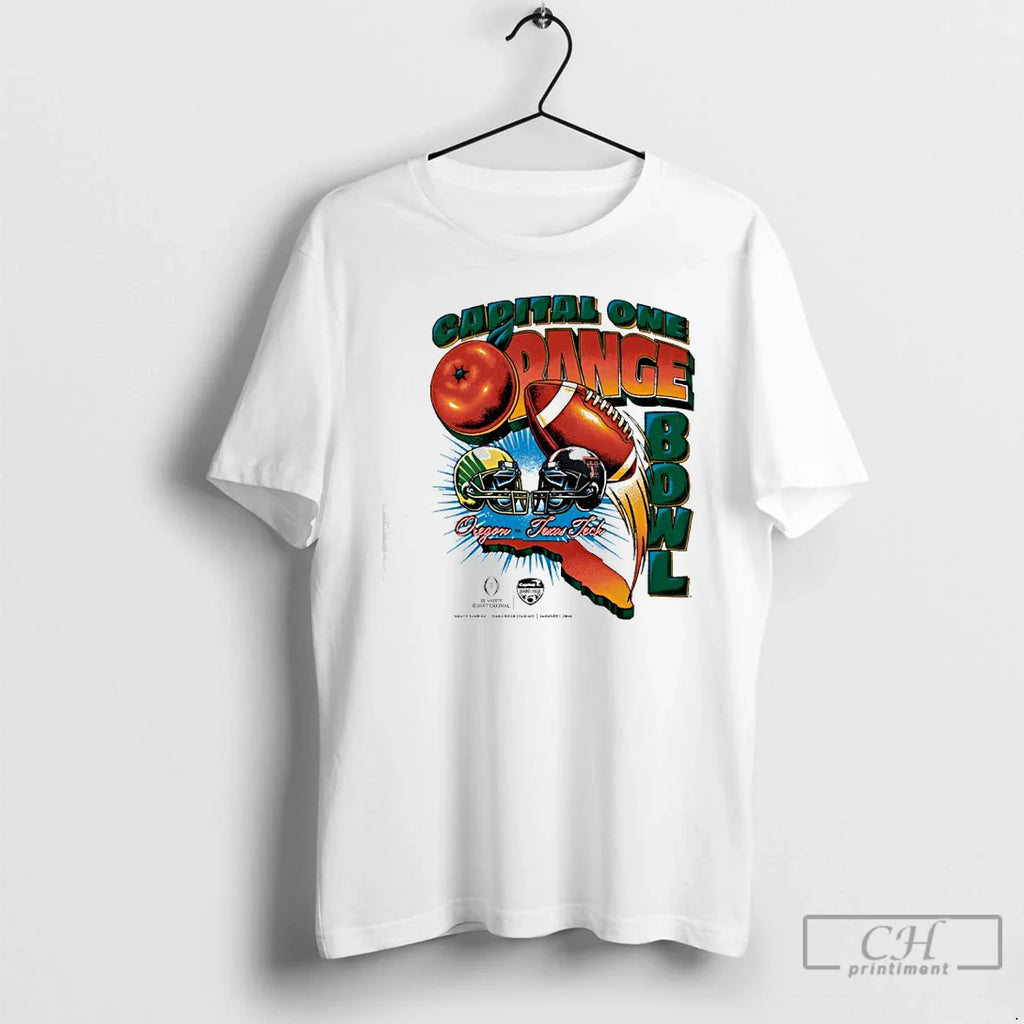 Classic Capital One Orange Bowl 2026 Oregon Vs Texas Tech Vintage Matchup T-Shirts, Hoodie, Sweatshirt