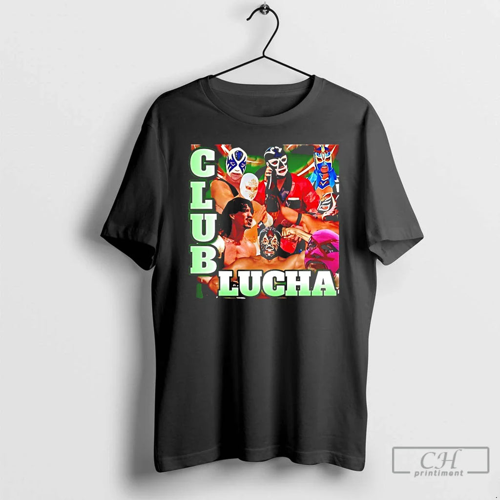 Classic Club Lucha Wrestler Mask Collage T-Shirts, Hoodie, Sweatshirt