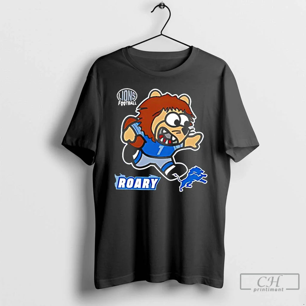 Classic Detroit Lions Football Roary Mascot Cartoon T-Shirts, Hoodie, Sweatshirt
