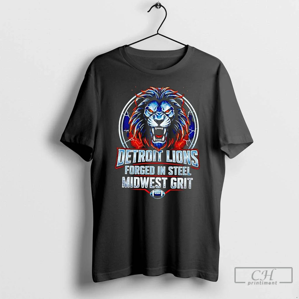 Classic Detroit Lions Forged Steel Midwest Grit Football T-Shirts, Hoodie, Sweatshirt