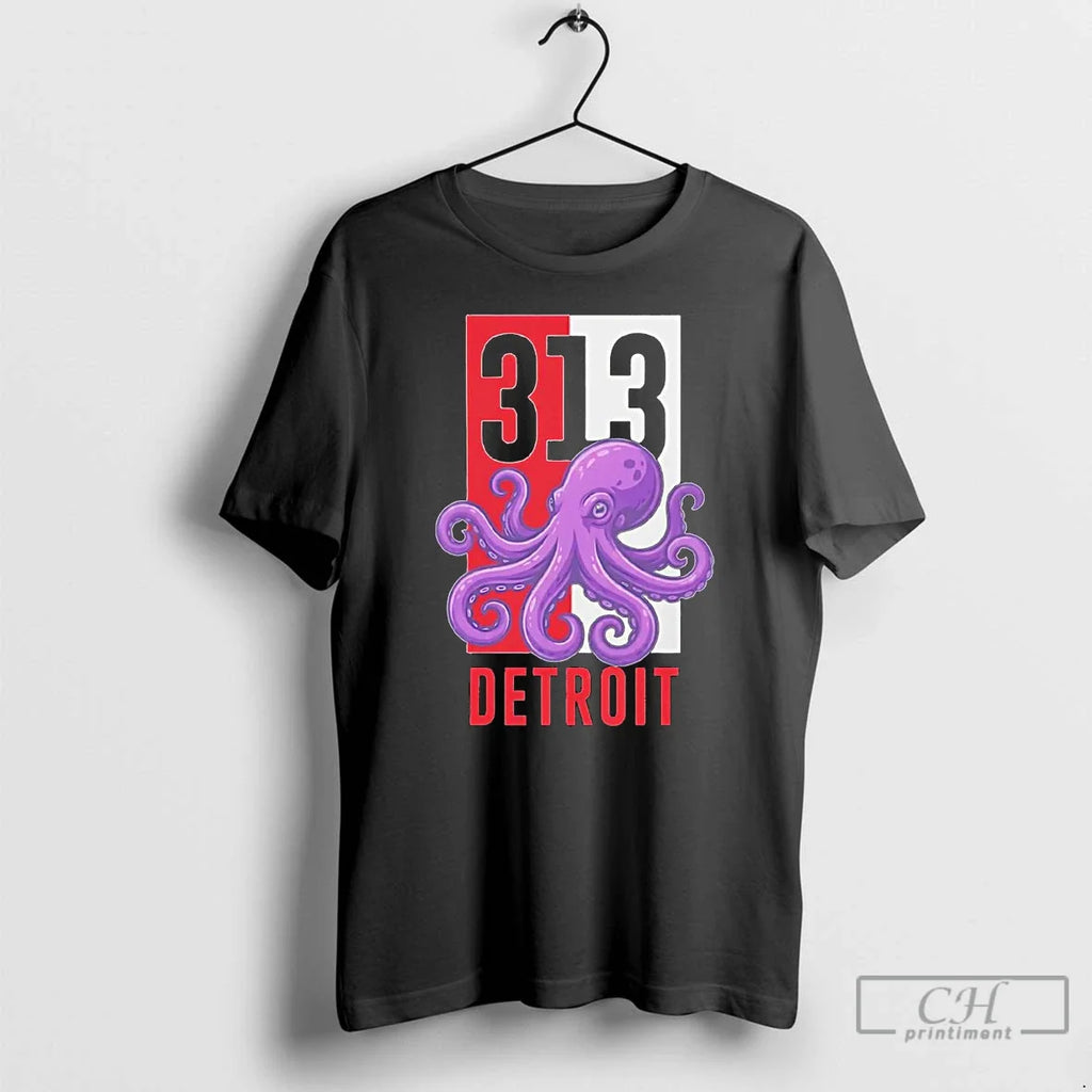 Classic Detroit Red Wings 313 Octopus T-Shirts, Hoodie, Sweatshirt