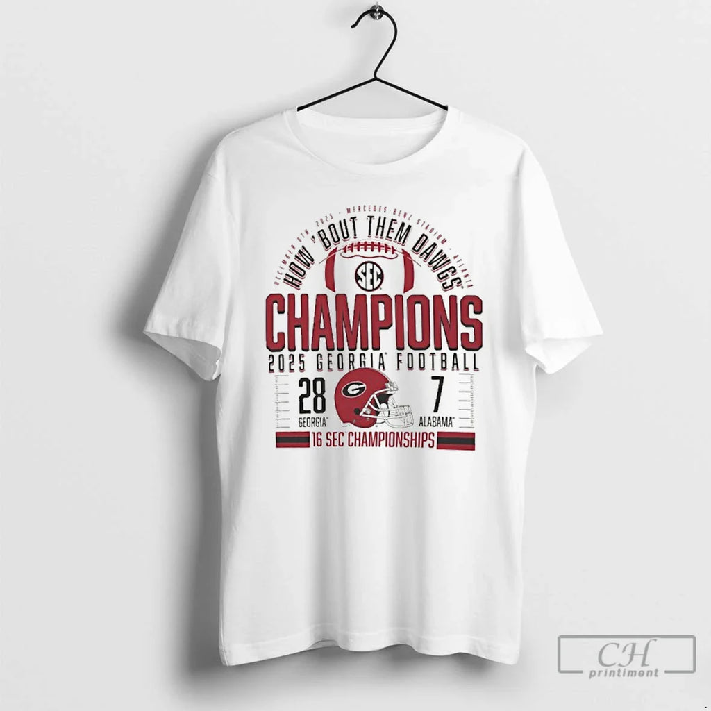 Classic Georgia Bulldogs Sec Football Champions 16 Sec Championship T-Shirts, Hoodie, Sweatshirt