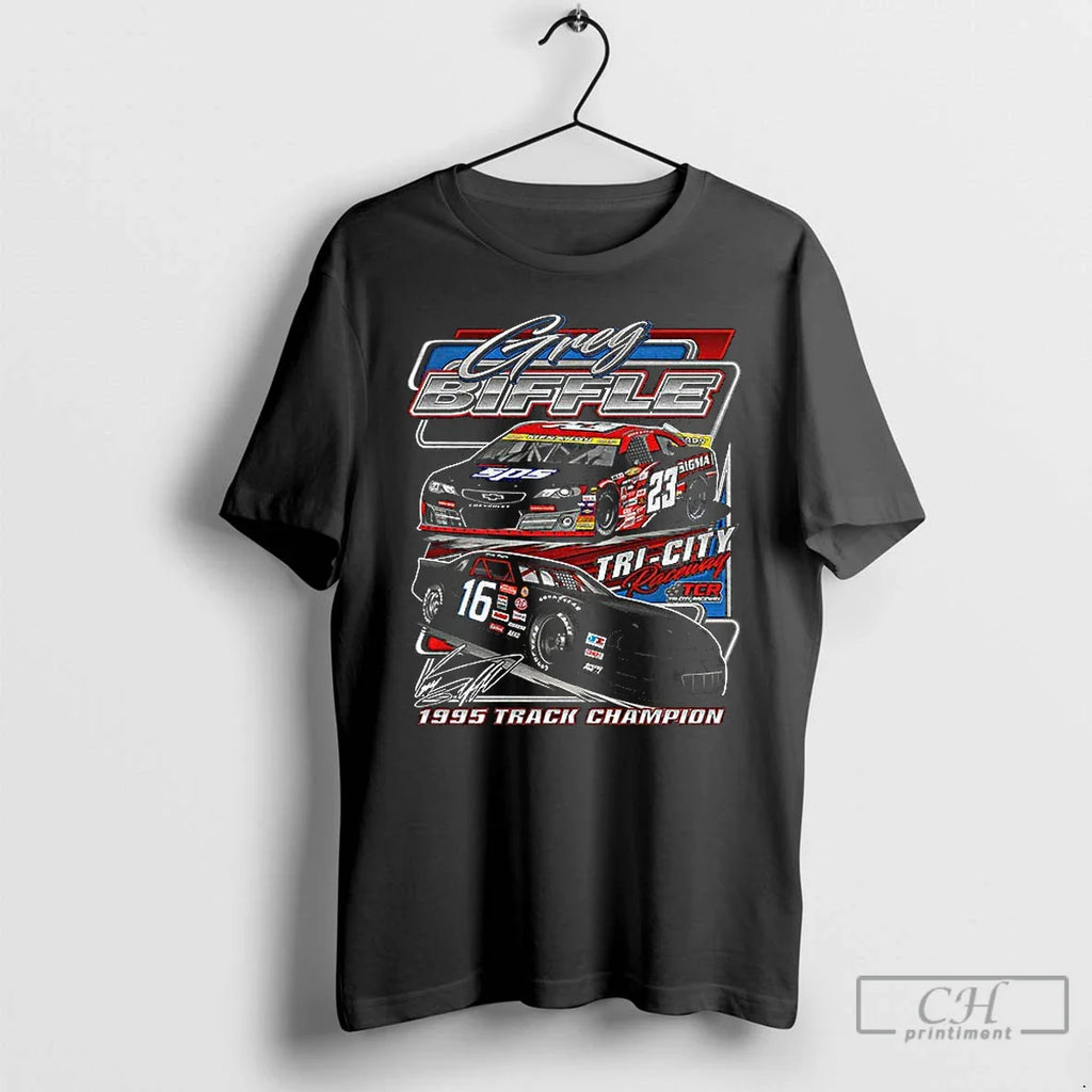 Classic Greg Biffle Tri City Raceway 1995 Track Champion Signature T-Shirts, Hoodie, Sweatshirt