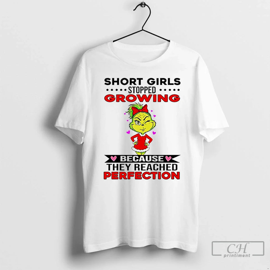 Classic Grinch Short Stopped Growing Because They Reached Perfection T-Shirts, Hoodie, Sweatshirt