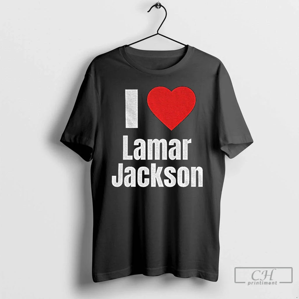 Classic I Heart Lamar Jackson T-Shirts, Hoodie, Sweatshirt