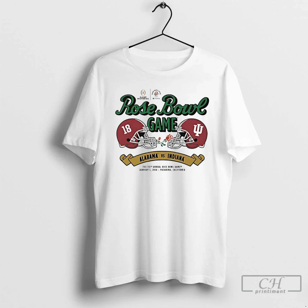Classic Indiana Vs Alabama 2026 Rose Bowl Game Helmet Matchup T-Shirts, Hoodie, Sweatshirt