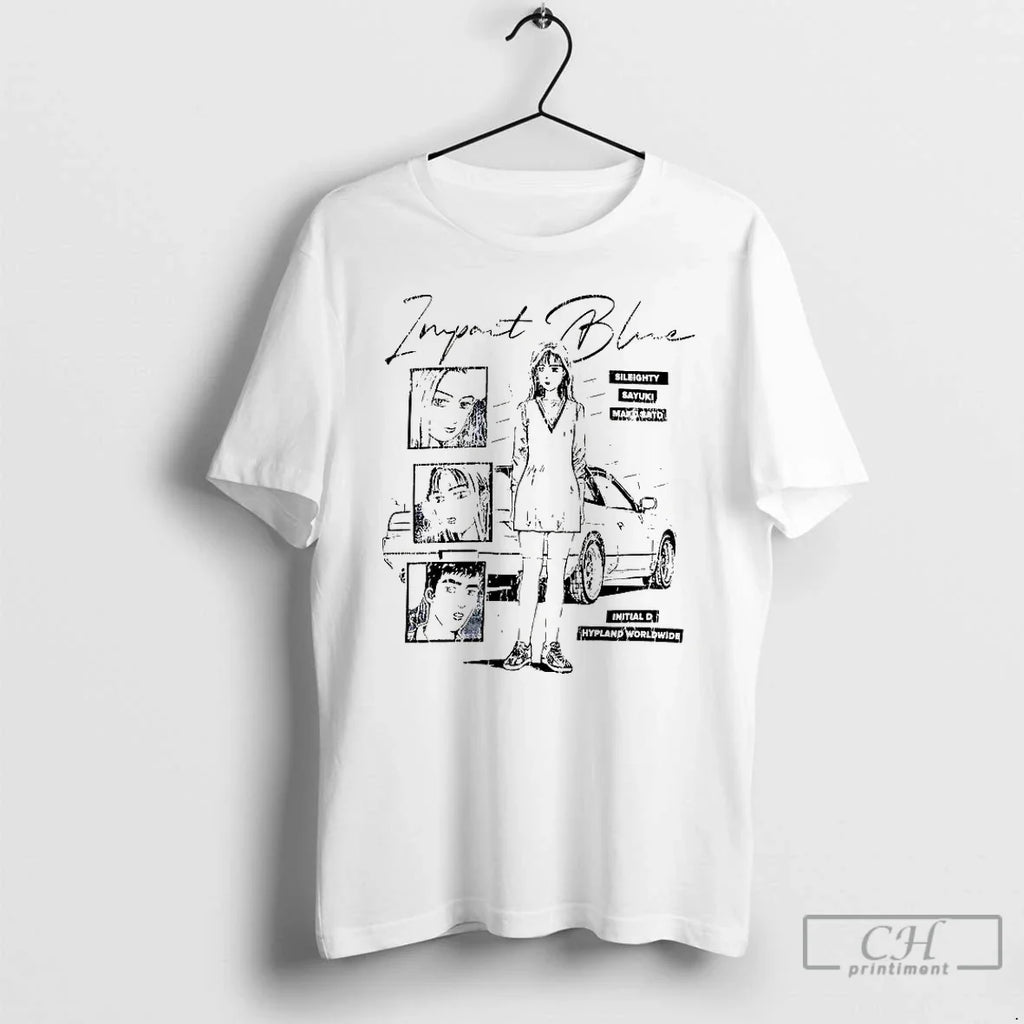 Classic Initial D Impact Blue Sileighty Mako Sato Sayuki Anime T-Shirts, Hoodie, Sweatshirt