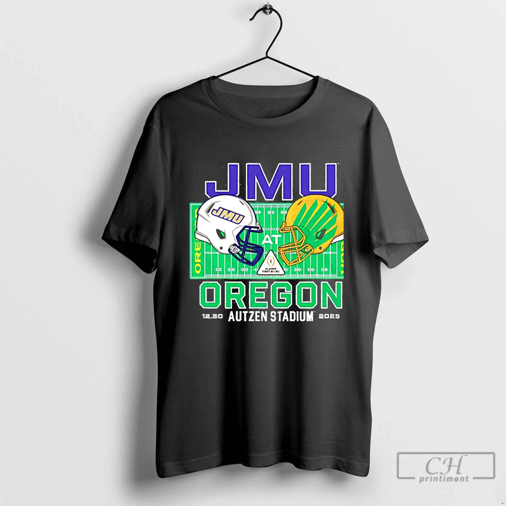 Classic Jmu Vs Oregon 2025 College Football Playoff Head Head T-Shirts, Hoodie, Sweatshirt