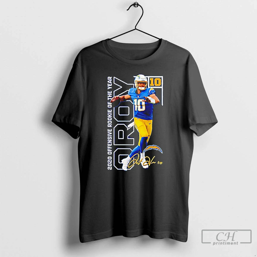 Classic Justin Herbert Los Angeles Chargers 2020 Offensive Rookie Year Signature T-Shirts, Hoodie, Sweatshirt