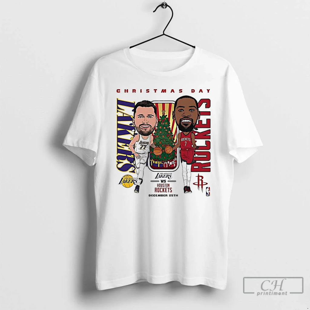 Classic Los Angeles Lakers Vs Houston Rockets 2025 Nba Day Match Up Caricature T-Shirts, Hoodie, Sweatshirt