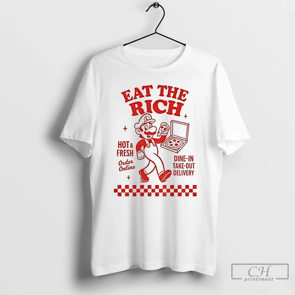 Classic Luigi Pizza Eat Rich Hot Fresh Dine Take Out Delivery T-Shirts, Hoodie, Sweatshirt