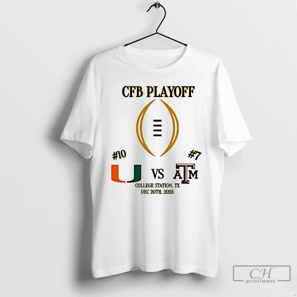 Classic Miami Vs Texas Am 2025 Cfp First Rd Playoff Game 2 T-Shirts, Hoodie, Sweatshirt