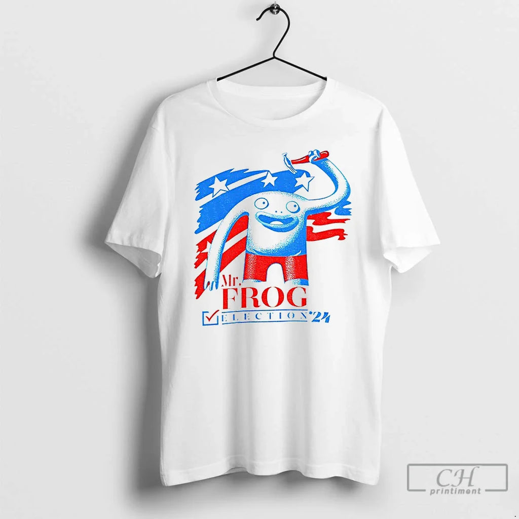 Classic Mr Frog Election 24 Patriotic Red Blue Frog T-Shirts, Hoodie, Sweatshirt
