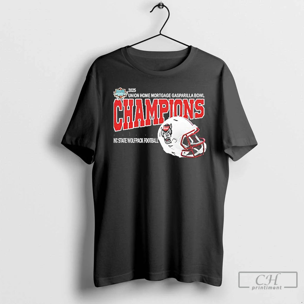 Classic Nc State Wolfpack 2025 Gasparilla Bowl Champions Helmet T-Shirts, Hoodie, Sweatshirt