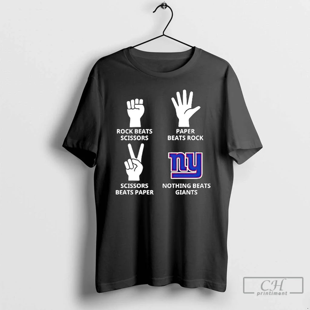 Classic New York Giants Nothing Beats Rock Beats Scissors Paper Beats Rock Scissors Beats Paper T-Shirts, Hoodie, Sweatshirt