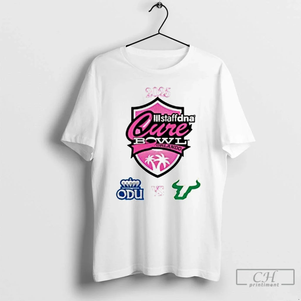 Classic Old Dominion Monarchs Vs South Florida Bulls 2025 Staffdna Cure Bowl T-Shirts, Hoodie, Sweatshirt