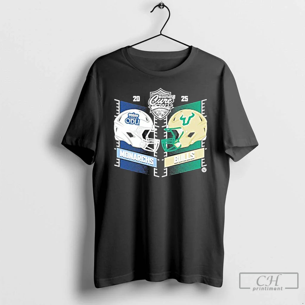 Classic Old Dominion Vs South Florida 2025 Cure Bowl Head Head Helmet Matchup T-Shirts, Hoodie, Sweatshirt