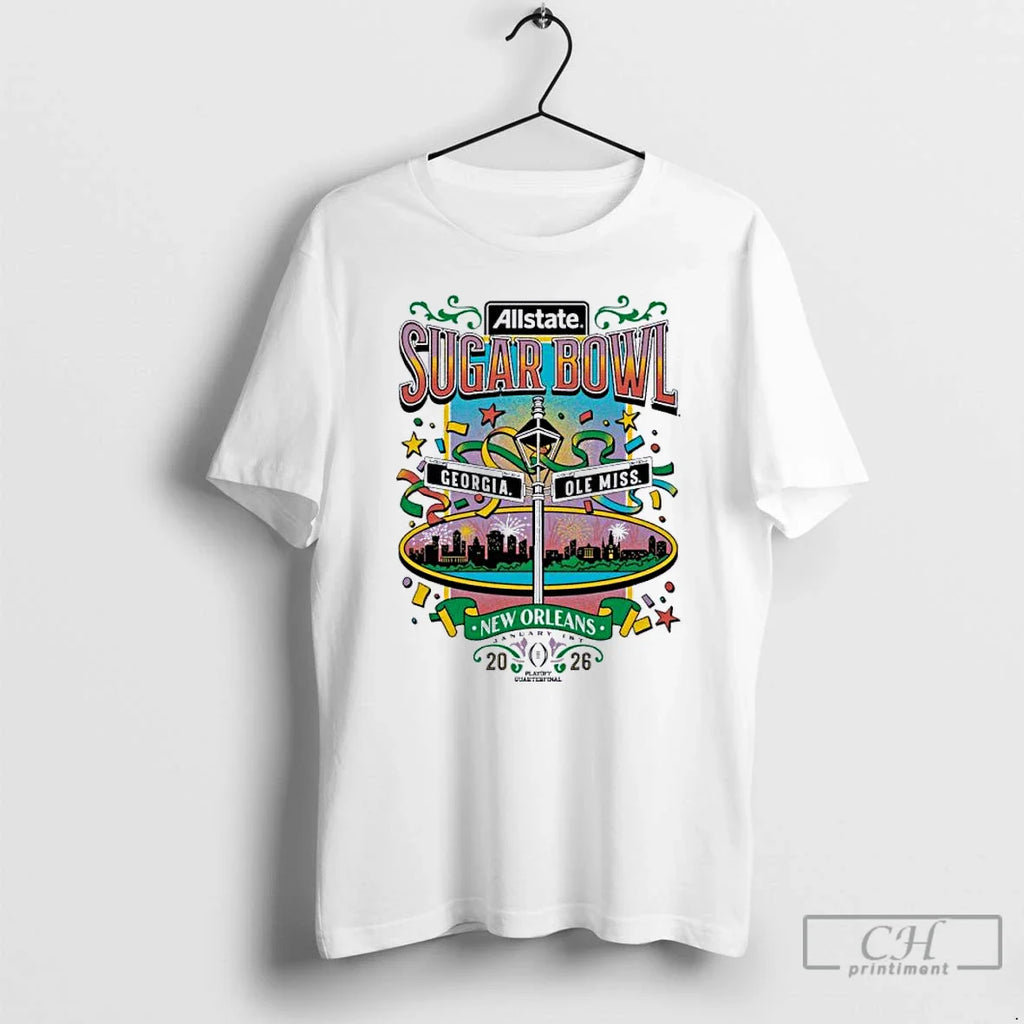 Classic Ole Miss Vs Georgia 2026 Allstate Sugar Bowl Nola T-Shirts, Hoodie, Sweatshirt
