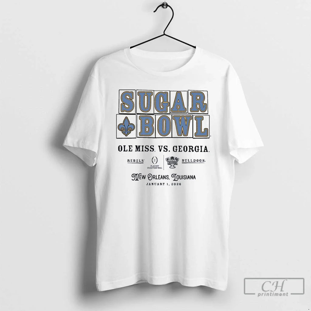 Classic Ole Miss Vs Georgia 2026 Allstate Sugar Bowl Street Tiles T-Shirts, Hoodie, Sweatshirt