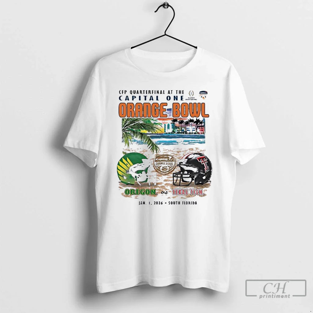 Classic Oregon Vs Texas Tech 2026 Orange Bowl Sobe Showdown Beach T-Shirts, Hoodie, Sweatshirt