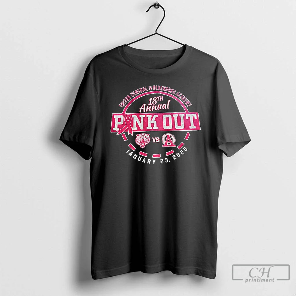Classic Pink Out Triton Central Vs Oldenburg Academy 18th Annual January 23 2026 T-Shirts, Hoodie, Sweatshirt