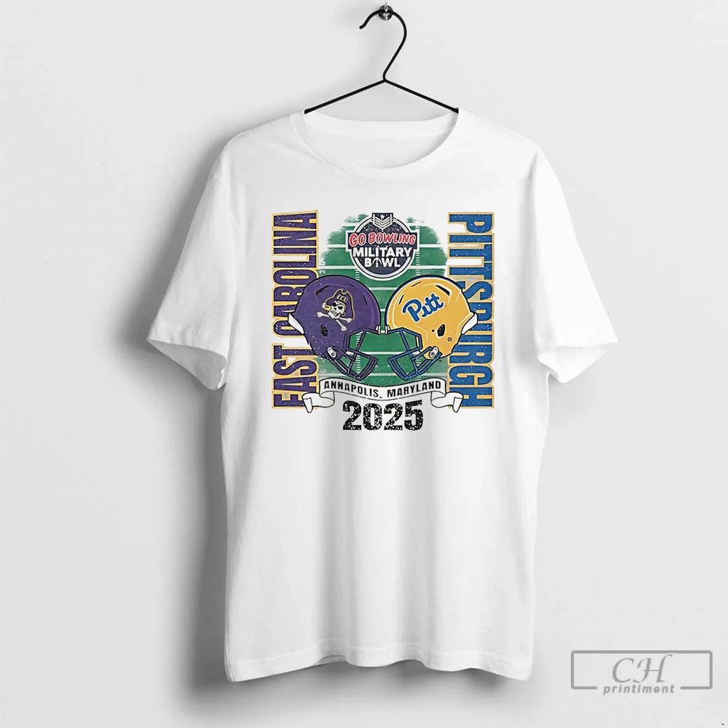 Classic Pitt Panthers Vs East Carolina 84 2025 Military Bowl Head Head T-Shirts, Hoodie, Sweatshirt