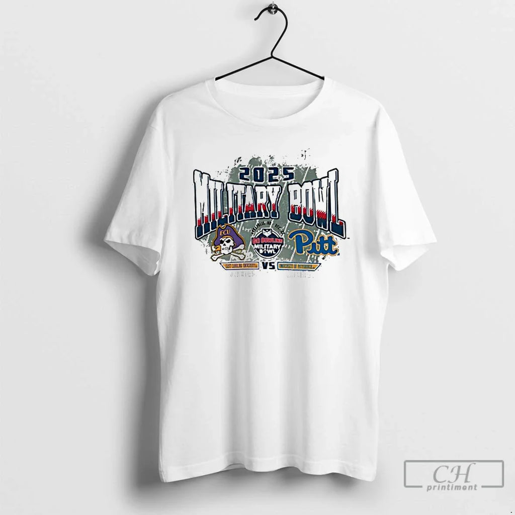 Classic Pittsburgh Vs East Carolina 2025 Military Bowl Dueling Helmets T-Shirts, Hoodie, Sweatshirt